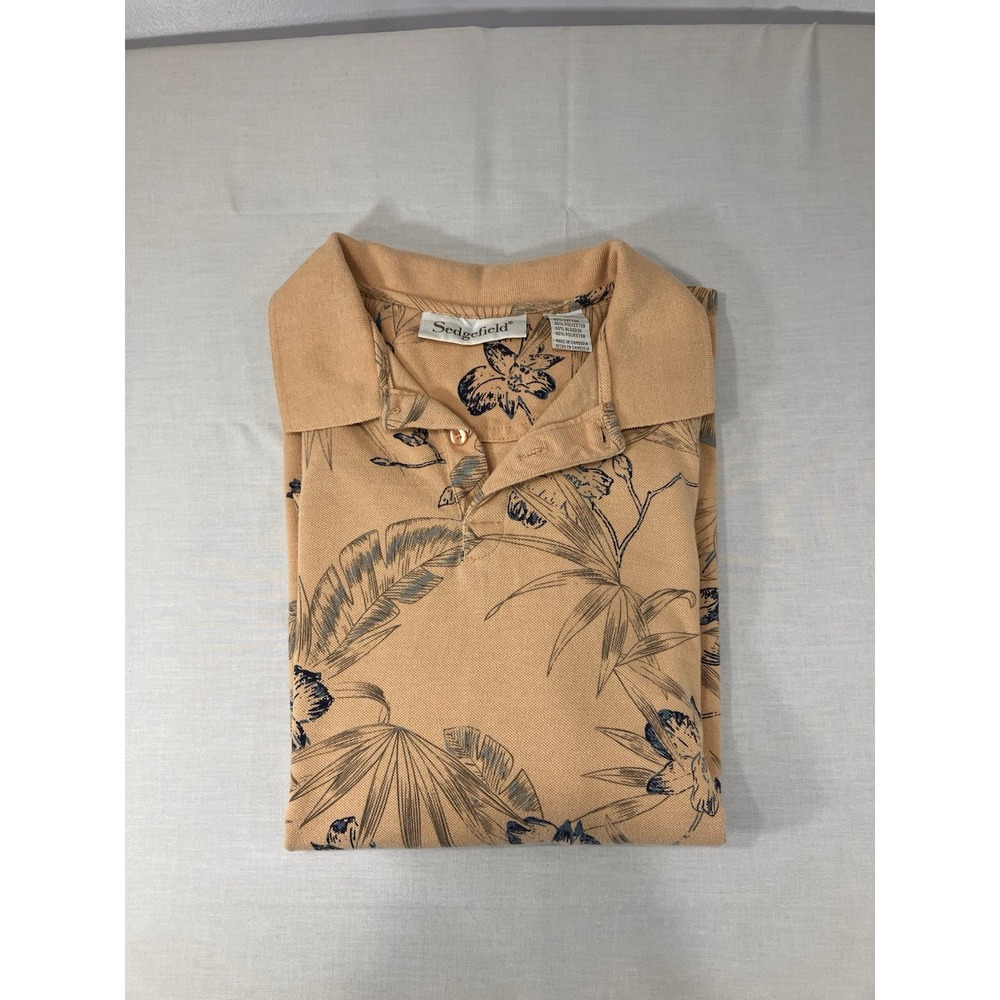 Sedgefield Golf Polo Shirt Golf Shirt Adult Men's L Short Sleeve-Beach-Palms (A5